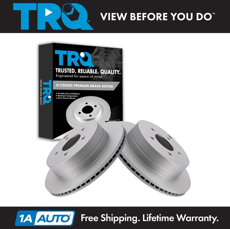 TRQ Rear Brake Rotor Set Fits 07-15 Chevrolet 07-09 Pontiac 08-10 Saturn Suzuki