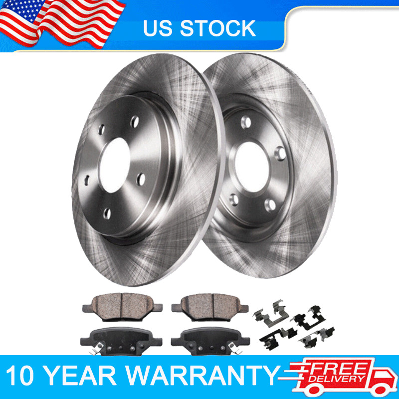 Rear Brake Rotors + Ceramic Brake Pads For Buick Allure Chevrolet Impala E19 CA