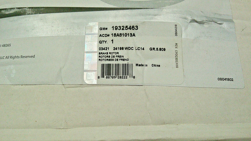 ACDelco Advantage/Silver 18A81013A Drums and Rotors - Disc Brake Rotor, Rear gallery