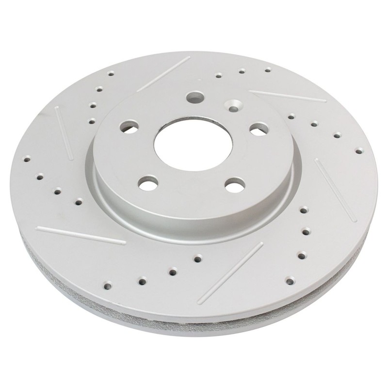 TRQ Front Rear Ceramic Pads & Performance Brake Rotor Kit w/ Chemicals gallery