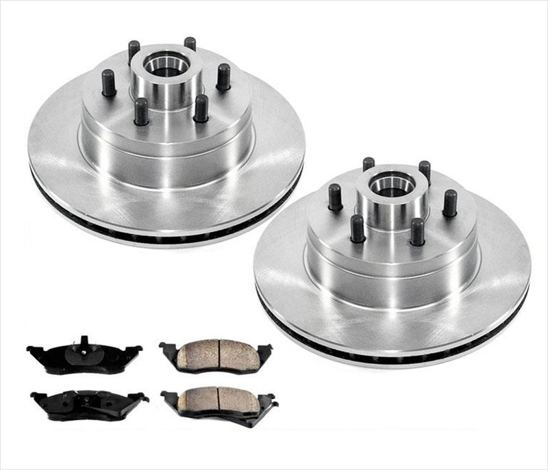 Front Brake Rotors & Brake Pads for Dodge Dakota 91-96 Rear Wheel Drive Rear ABS