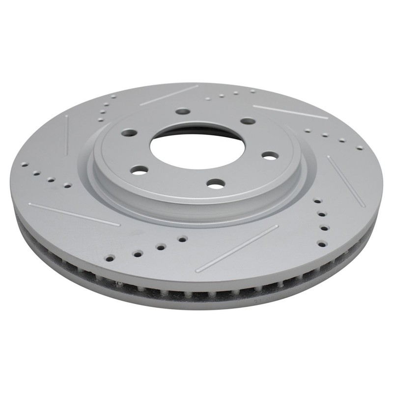 TRQ Front Ceramic Brake Pad Performance Coated Rotor Kit w/Chemicals gallery