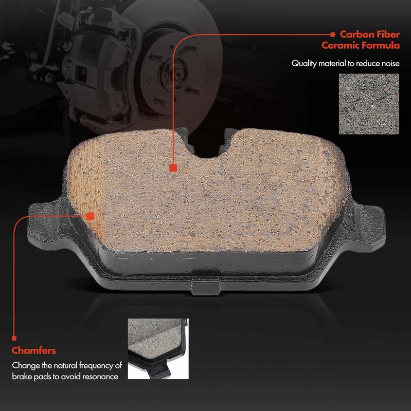 6x Rear Drilled Brake Rotors +Ceramic Brake Pads for Mini R60 Cooper Countryman gallery