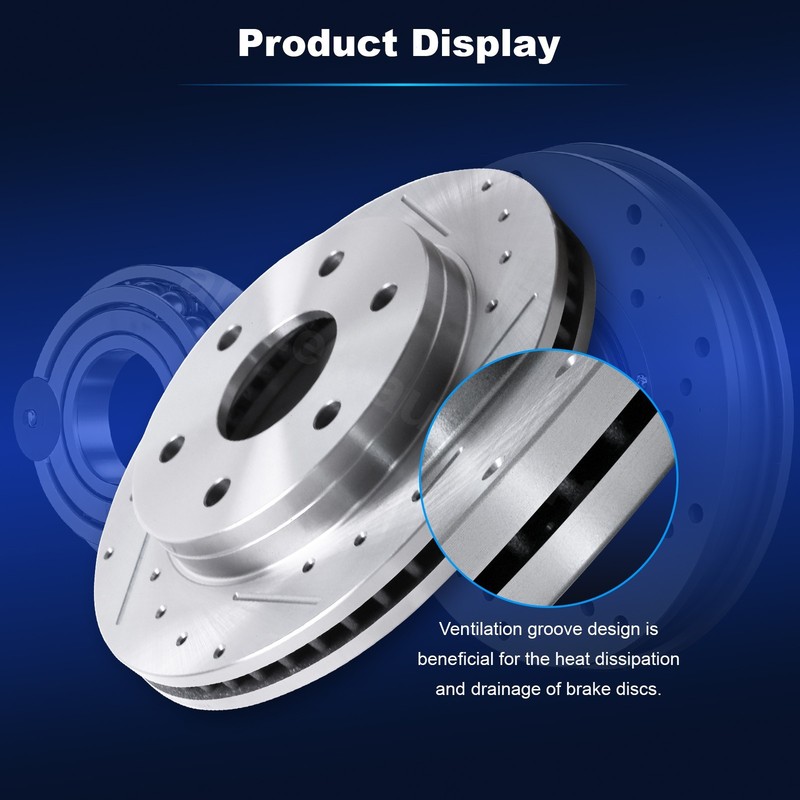 Front Side Brake Rotors for 2003-2008 Chevrolet Express 1500 GMC Savana 1500 gallery