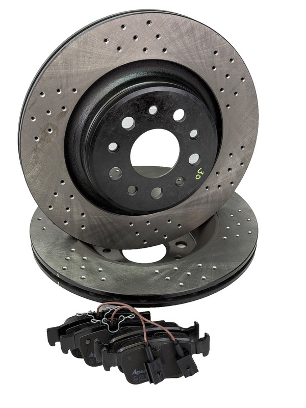 FOR MASERATI LEVANTE S (MK1) 3.0 V6 DRILLED REAR BRAKE DISCS + REAR PADS 330M