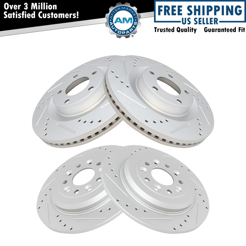 Front and Rear Brake Rotors For 2011-2014 Ford Edge 2011-2015 Lincoln MKX