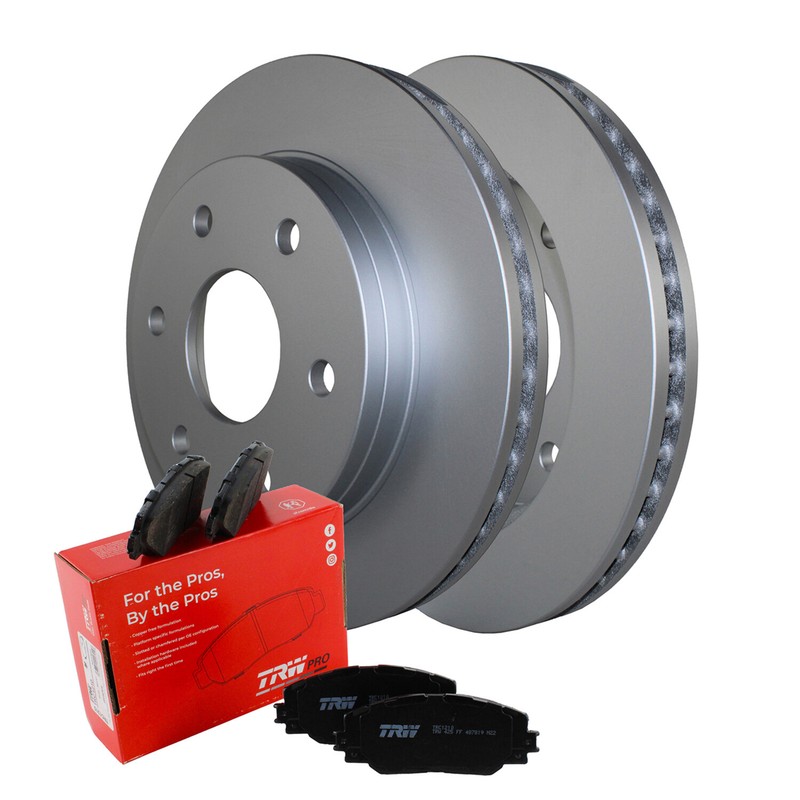 Front Brake Kit 305mm Rotors & TRW Pro Ceramic Pad Set For Silverado Sierra 1500