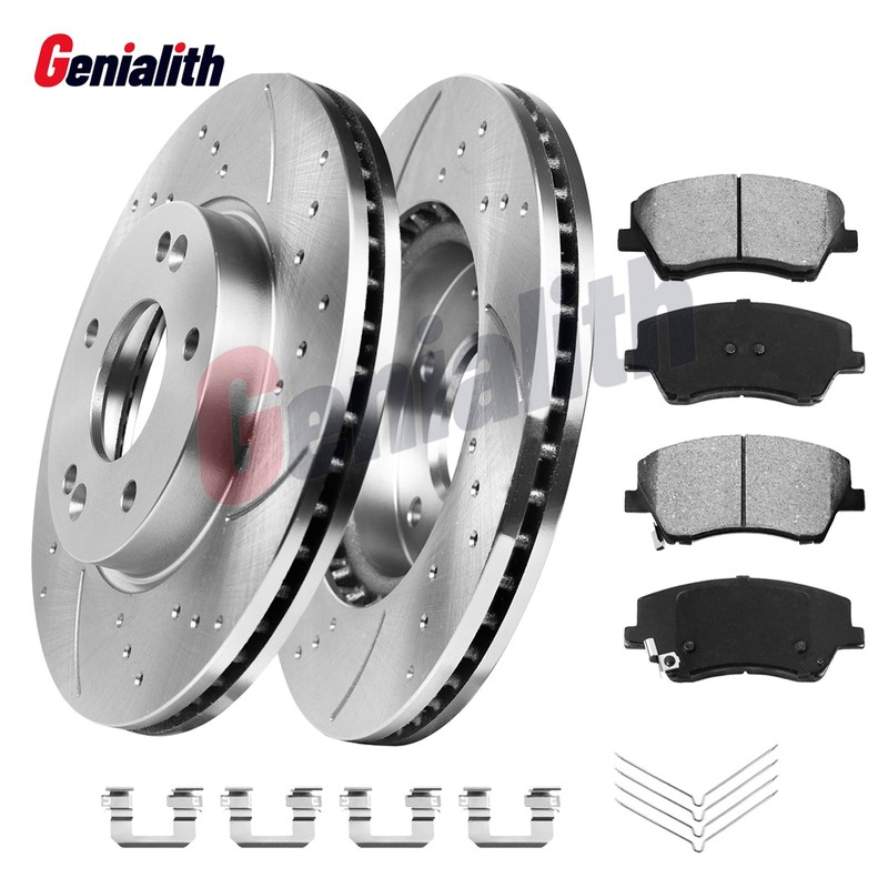 Front Disc Rotors + Brake Pads for 2017 2018 2019 2020 Hyundai Elantra 1.4L 2.0L gallery