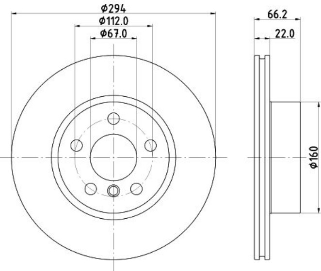 Brake Disc Fits BMW Mintex MDC3010C Outer Ø 294mm Vented 1 Year Warranty gallery