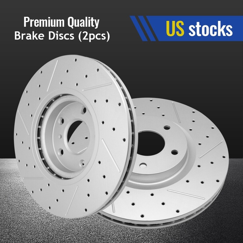 12.6″ Front Slotted Drilled Rotors for Nissan 350Z 370Z Infiniti G35 G37 M35