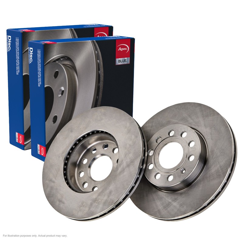 2x APEC Front Brake Discs Fits VW BEETLE Convertible (5 77kW/105HP/1197cc SDK601
