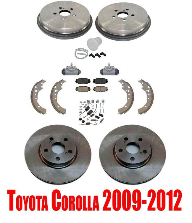 Front and Rear Brake System with Bleeding Kit for Toyota Corolla 2009-2012 1.8L