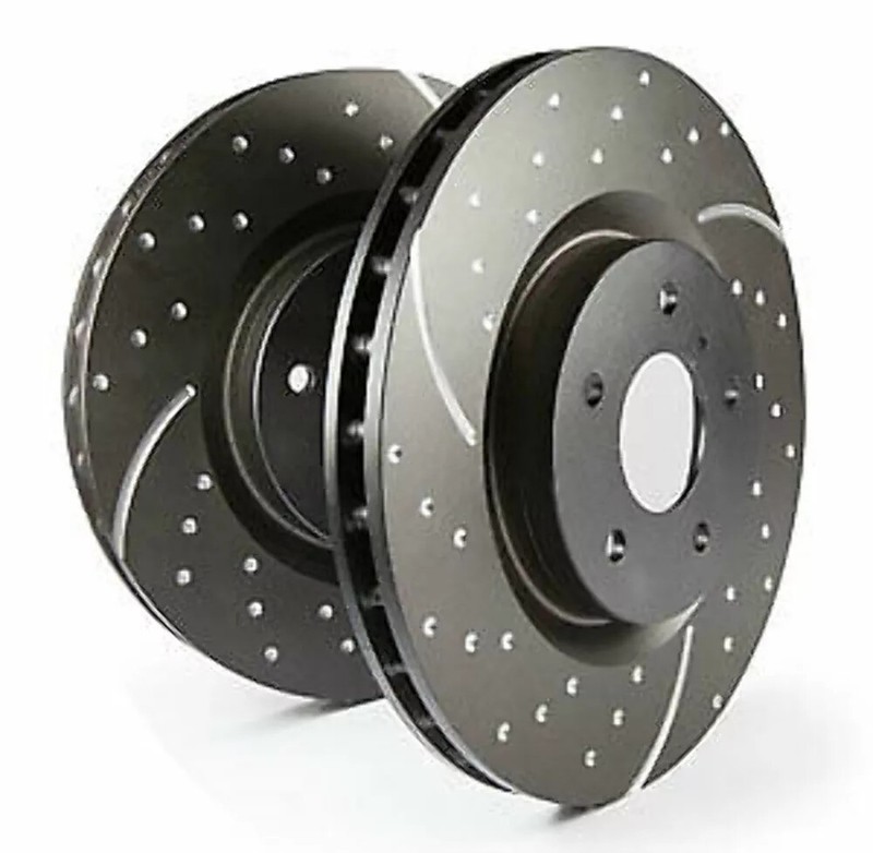 EBC GD Sport Dimple Drilled & Slotted Front Rotors for 16+ Land Cruiser 5.7L