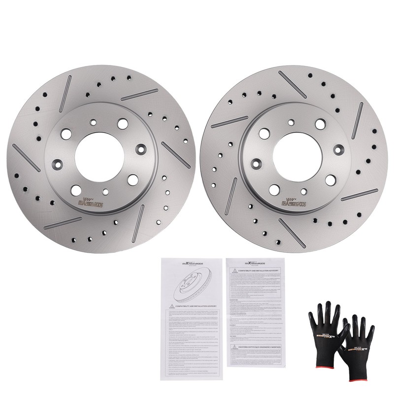 Front Dirver & Passenger Side Brake Rotors for Honda Civic/CRX/Civic Del Sol gallery