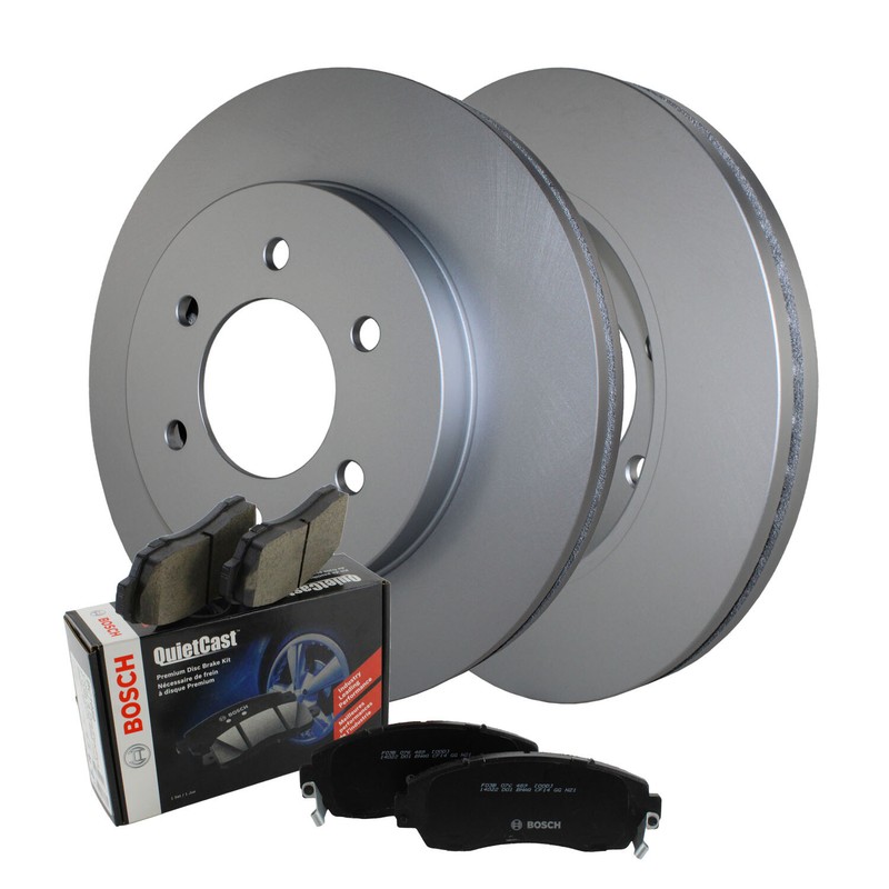 Front Brake Kit 330mm Rotor Bosch Metallic Pad For Ford Lincoln 4WD Base Payload