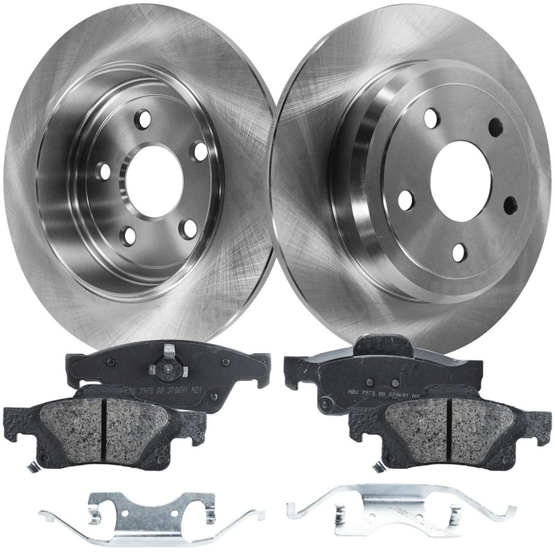 Rear Brake Disc Rotor and Pad Kit For 2011-20 Jeep Grand Cherokee Dodge Durango