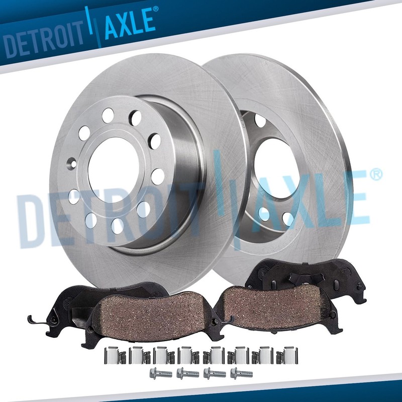 Rear Disc Rotors Brake Pads for Audi A3 Quattro Volkswagen Beetle Eos Golf Jetta