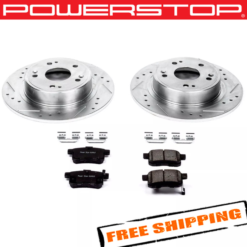 Power Stop K3127 1-Click Z23 Evolution Sport Drilled and Slotted Rear Brake Kit