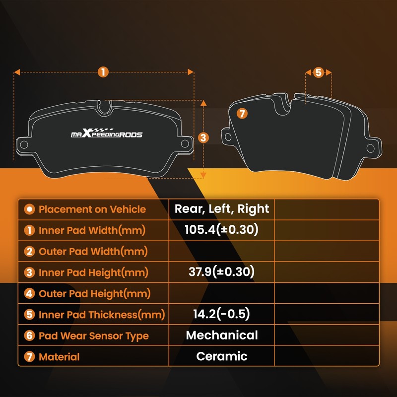 Rear Drilled&Slotted Brake Rotor+Ceramic Brake Pads for Nissan Juke 2011-2017 gallery