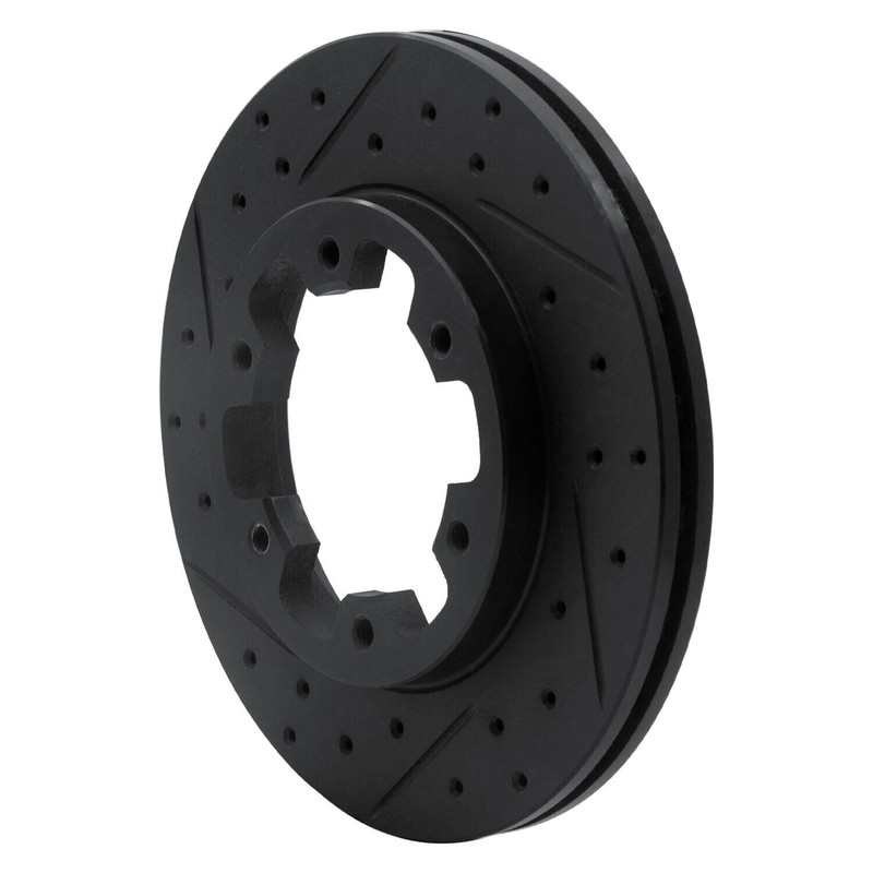 For Nissan 720 83-85 Brake Rotor eLINE Drilled & Slotted 1-Piece Front Driver