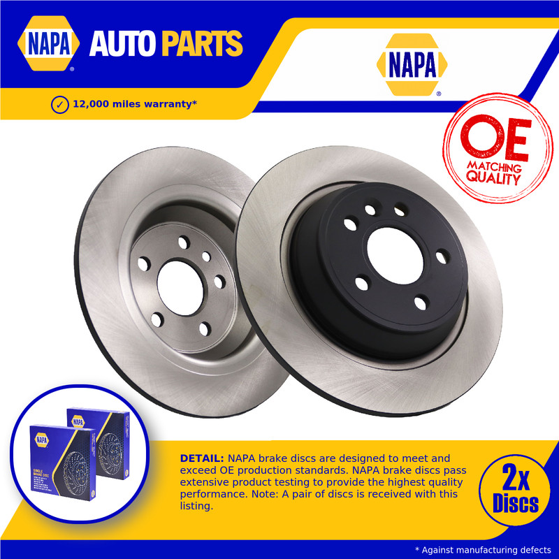 2x Brake Discs Pair Solid fits FORD MONDEO Mk4, Mk4 TDCi Rear 07 to 15 302mm Set