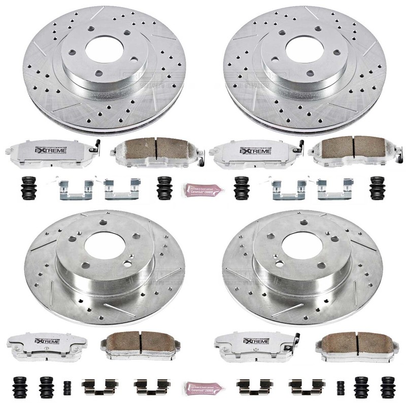 K2706-26 Powerstop Brake Disc and Pad Kits 4-Wheel Set Front & Rear for I35 gallery