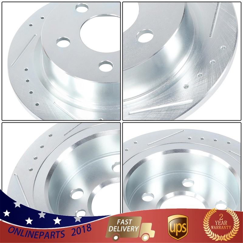 2015-16 For Mini Cooper F56 / F57 Front & Rear Drilled Brake Rotor & Brake Pads gallery