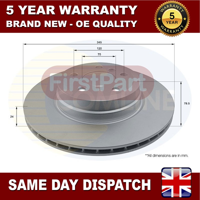 Fits BMW X5 X6 3.0 D 4.4 4.8 + Other Models Firstpart Rear Brake Disc #1