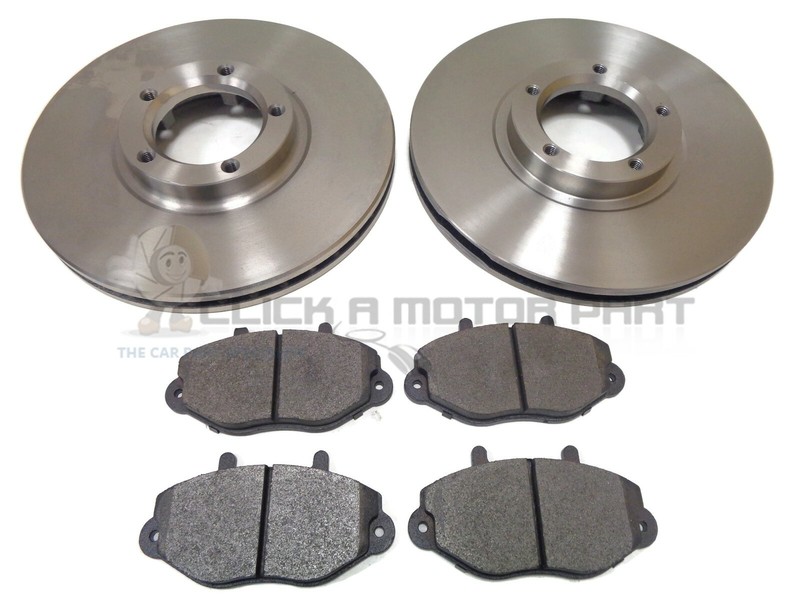 FORD TRANSIT 80 100 120 150 190 1991-2000 FRONT 2 BRAKE DISCS & PADS SET NEW 15″