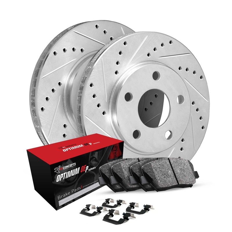 R1 Concepts Wguh1 93002 R1 Concepts Silver Drilled Slotted Rotors With 5000 gallery