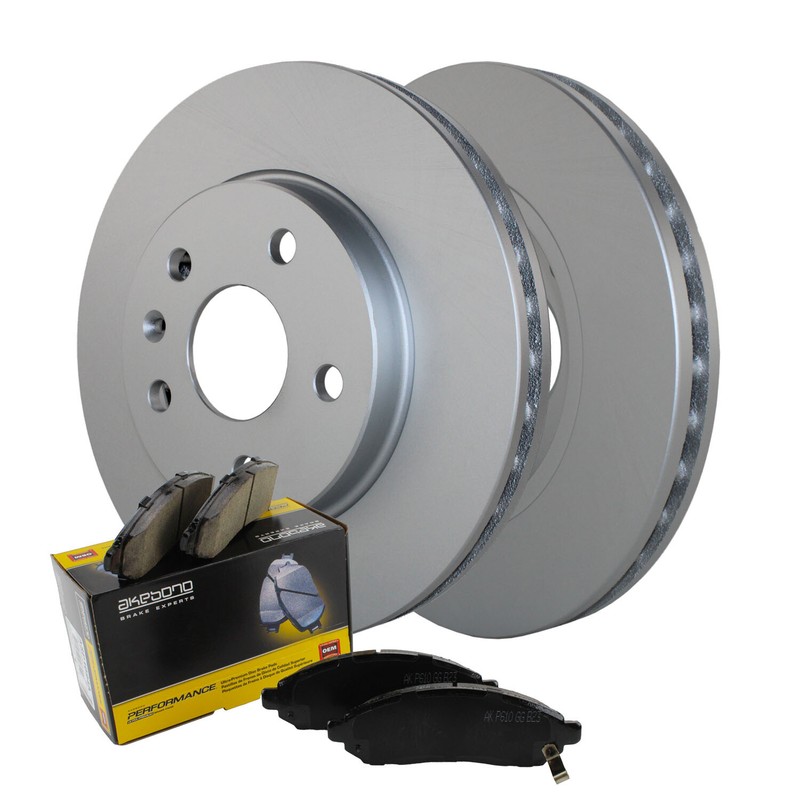 Front Brake Kit 296mm Rotors Akebono Ceramic Pads For LaCrosse Regal Malibu 9-5