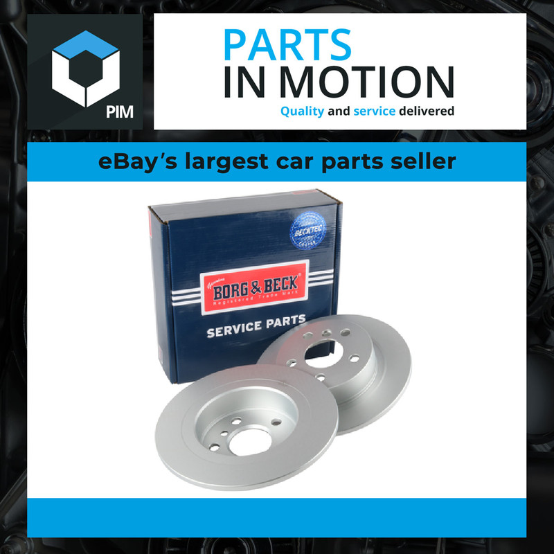 2x Brake Discs Pair Solid fits BMW 218 1.5 Rear 2014 on B38A15A 280mm Set B&B