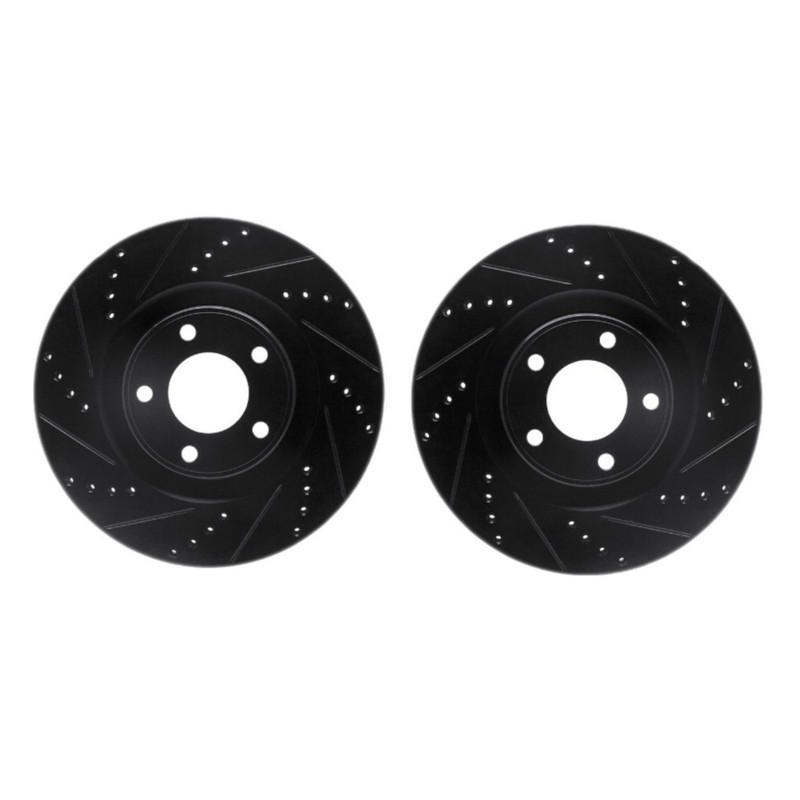 For Volvo V50 2005-2011 Rotor Set | Black | Drilled and Slotted gallery