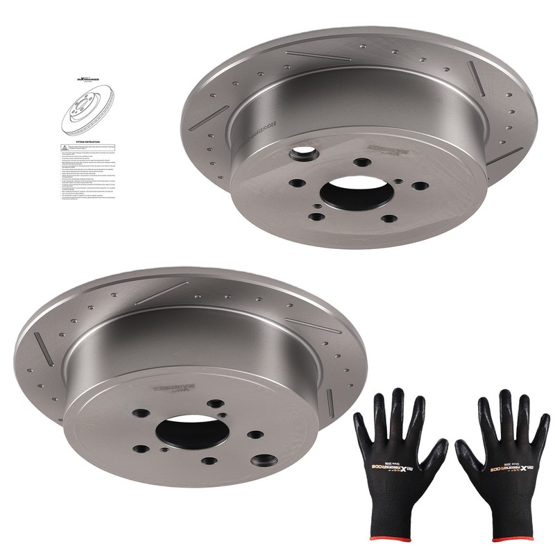 Rear Disc Brake Rotors Kit for Subaru Forester Impreza Legacy Outback WRX BRZ