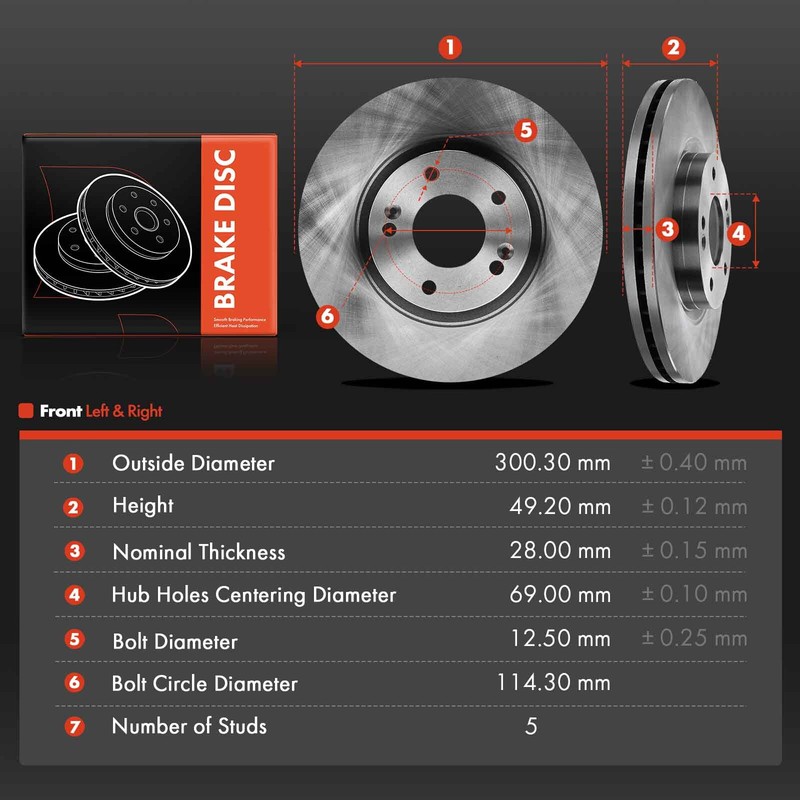 NewDisc Brake Rotors for Hyundai Santa Fe 2010-2012 Sorento 11-13 Sport Utility gallery