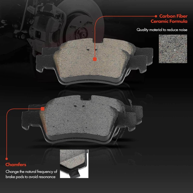 Front & Rear Disc Rotors & Ceramic Brake Pad for Mercedes-Benz GL320 GL350 GL450 gallery