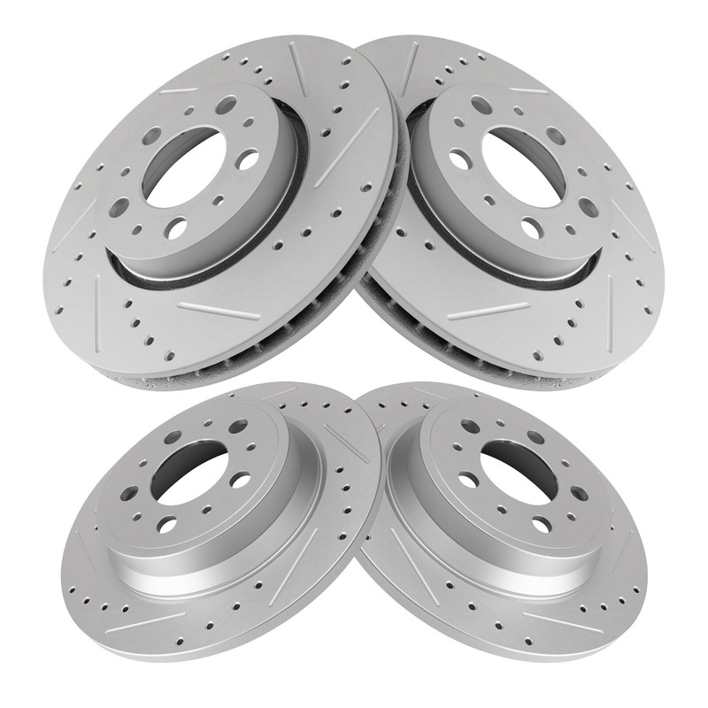 Front Rear Disc Brake Rotor Set 13 in. 15 in. Wheels Fits Volvo V70 S80 S60 XC70