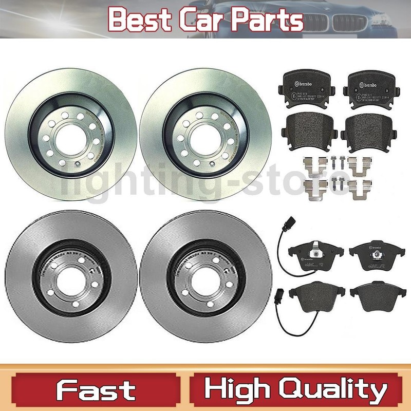 6 Brembo Disc Brake Pad Set Disc Brake Rotor Front Rear For Audi A6 2006-2011