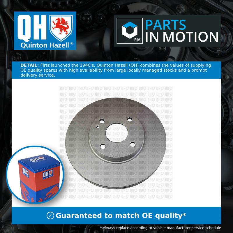 2x Brake Discs Pair Vented Front 258mm BDC6137 Quinton Hazell Set D09T33251 New