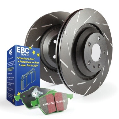 EBC Greenstuff Brake Pads & Slotted Rotors for 06-08 Lexus IS350 [Front]