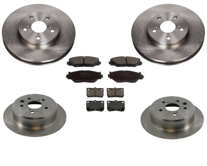Fits For Lexus IS250 06-08 Front & Rear Brake Rotors & Ceramic Pads 6pc
