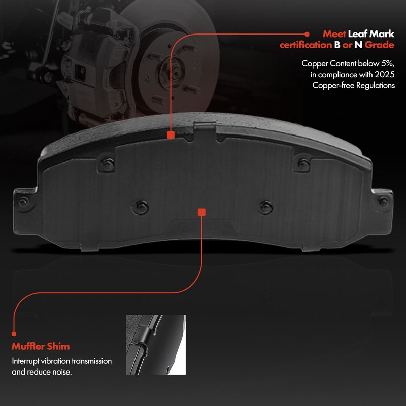 Disc Brake Rotor & Pad + Brake Caliper for Ford F-250 Super Duty 2005-2012 Front gallery