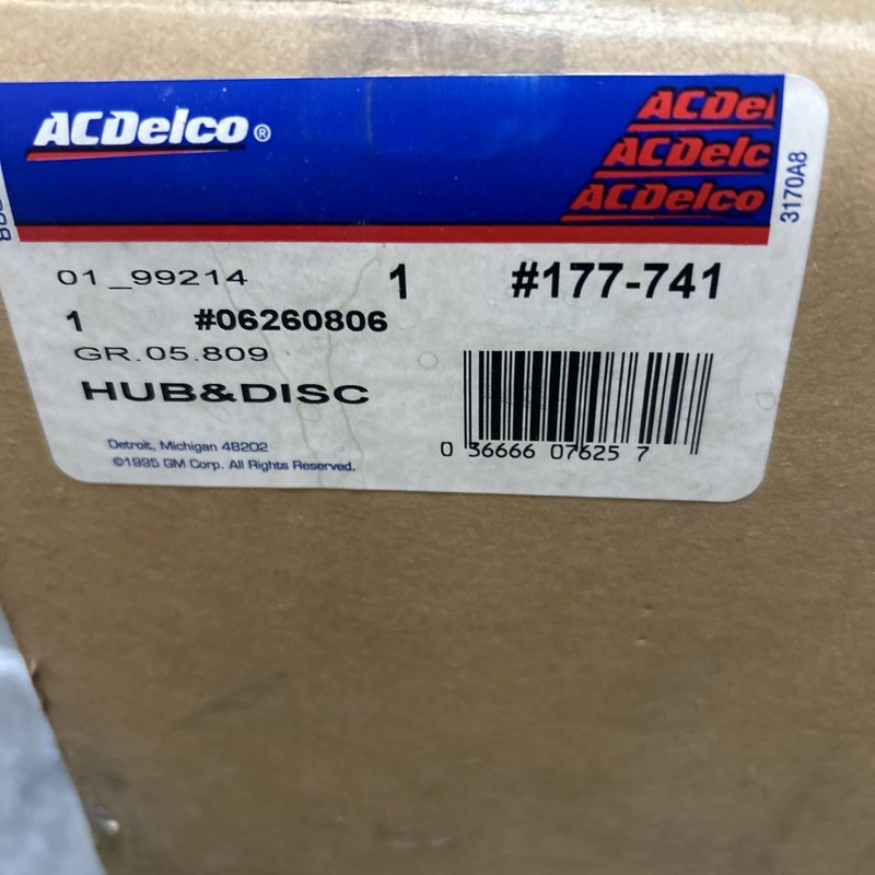 ACDelco Hub&Disc 06260806 # 177-741