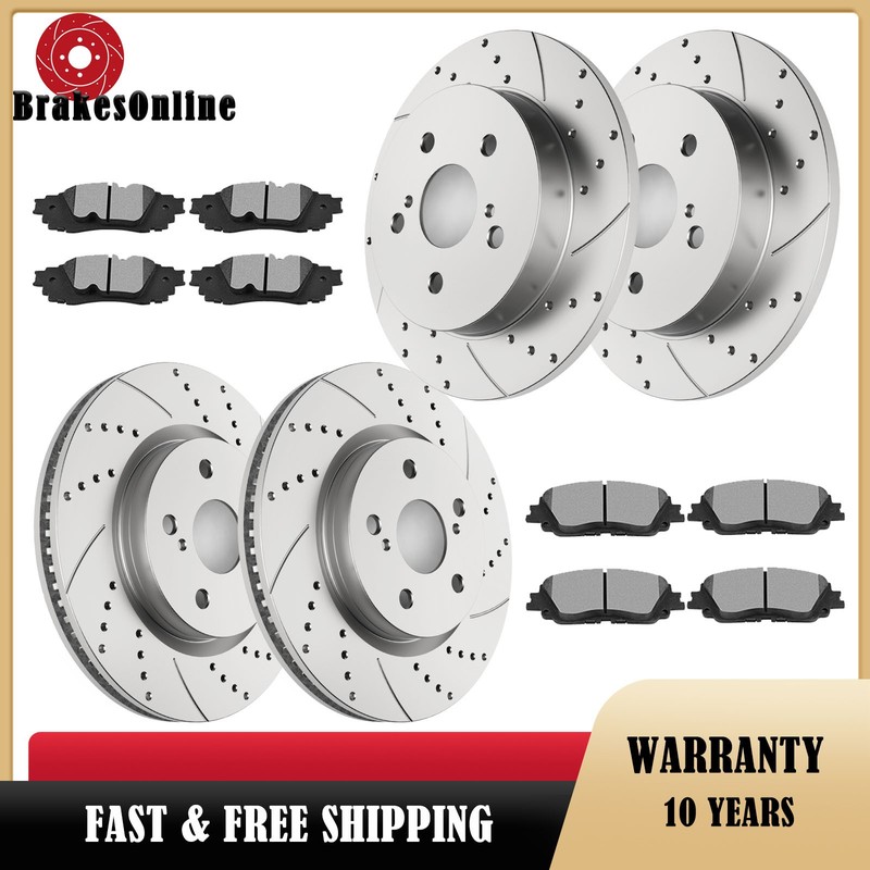 Front Rear Brake Rotors Pads fit for Lexus UX250H UX200 ES250 Toyota Rav4 Venza