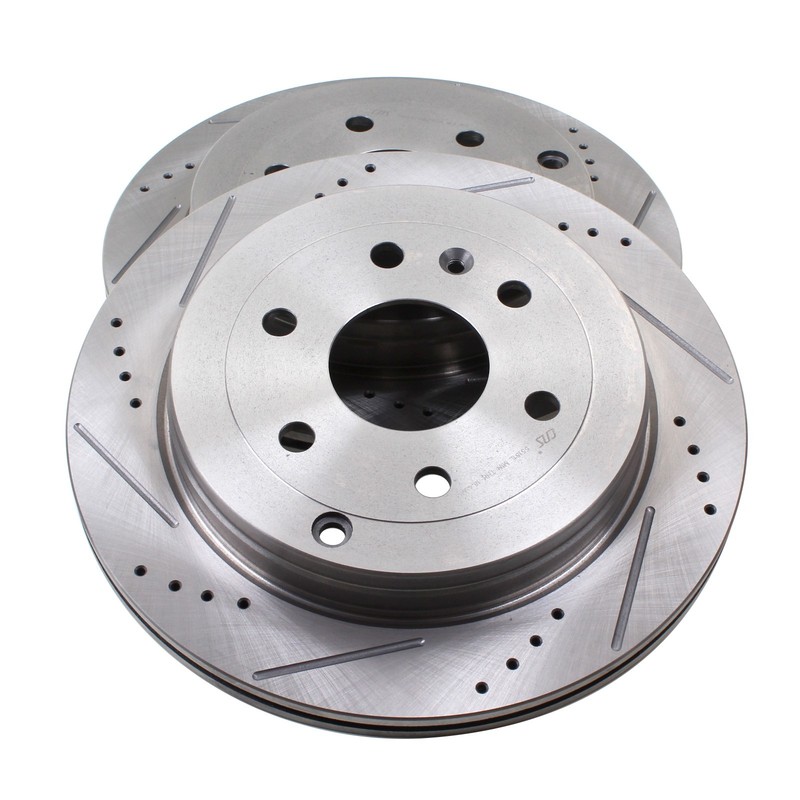 13.03" Rear Drilled Brake Rotors For Buick Enclave Chevy Traverse GMC Acadia gallery