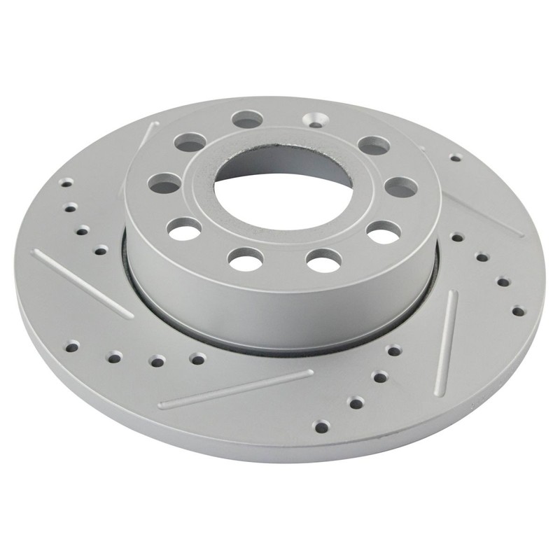 Rear Ceramic Brake Pad & Replacement Performance Rotor Kit for Audi VW gallery