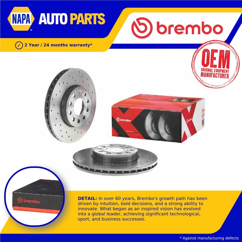 2x Brake Discs Pair Vented fits SKODA YETI 5L Front 09 to 17 288mm Set Brembo