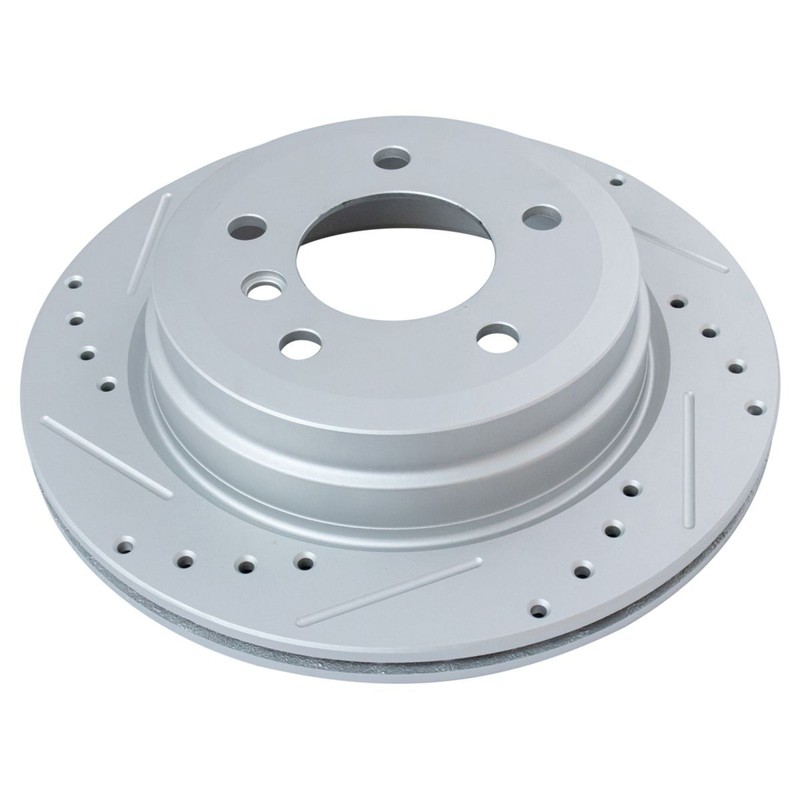 TRQ Performance Brake Rotor Drilled & Slotted Coated Front & Rear for BMW gallery