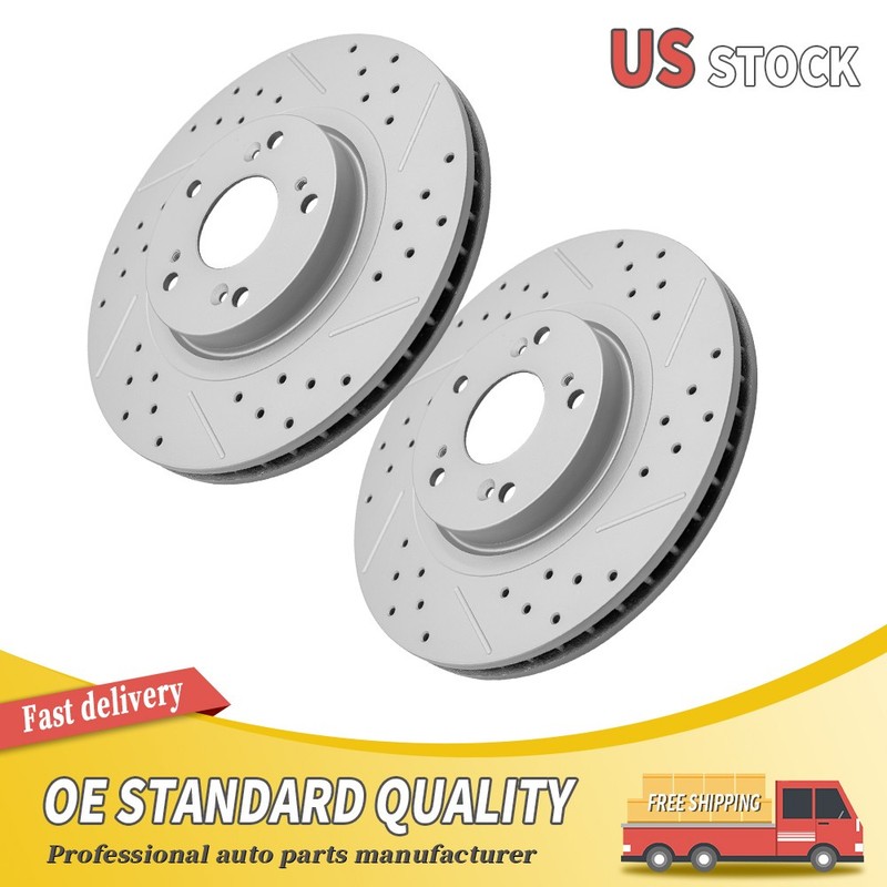Front Drilled Brake Rotor For 2002-2015 Acura RSX/CSX/ILX Honda CR-V Honda Civic