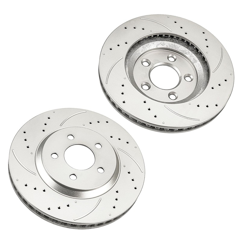 2x Front Drilled Slotted Brake Rotors Fits 2012-2014 Ford Mustang V6 3.7L 680326 gallery